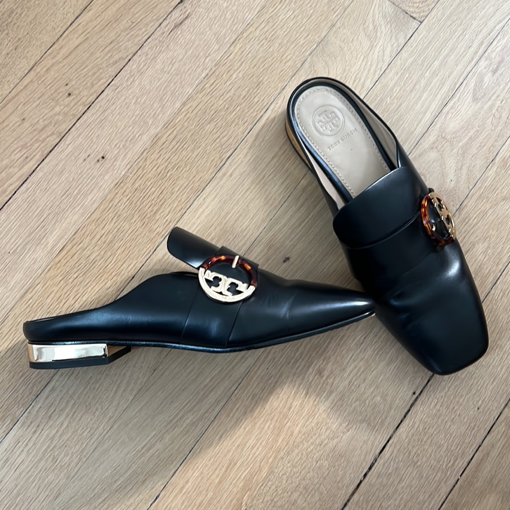 Tory Burch leather loafer mules